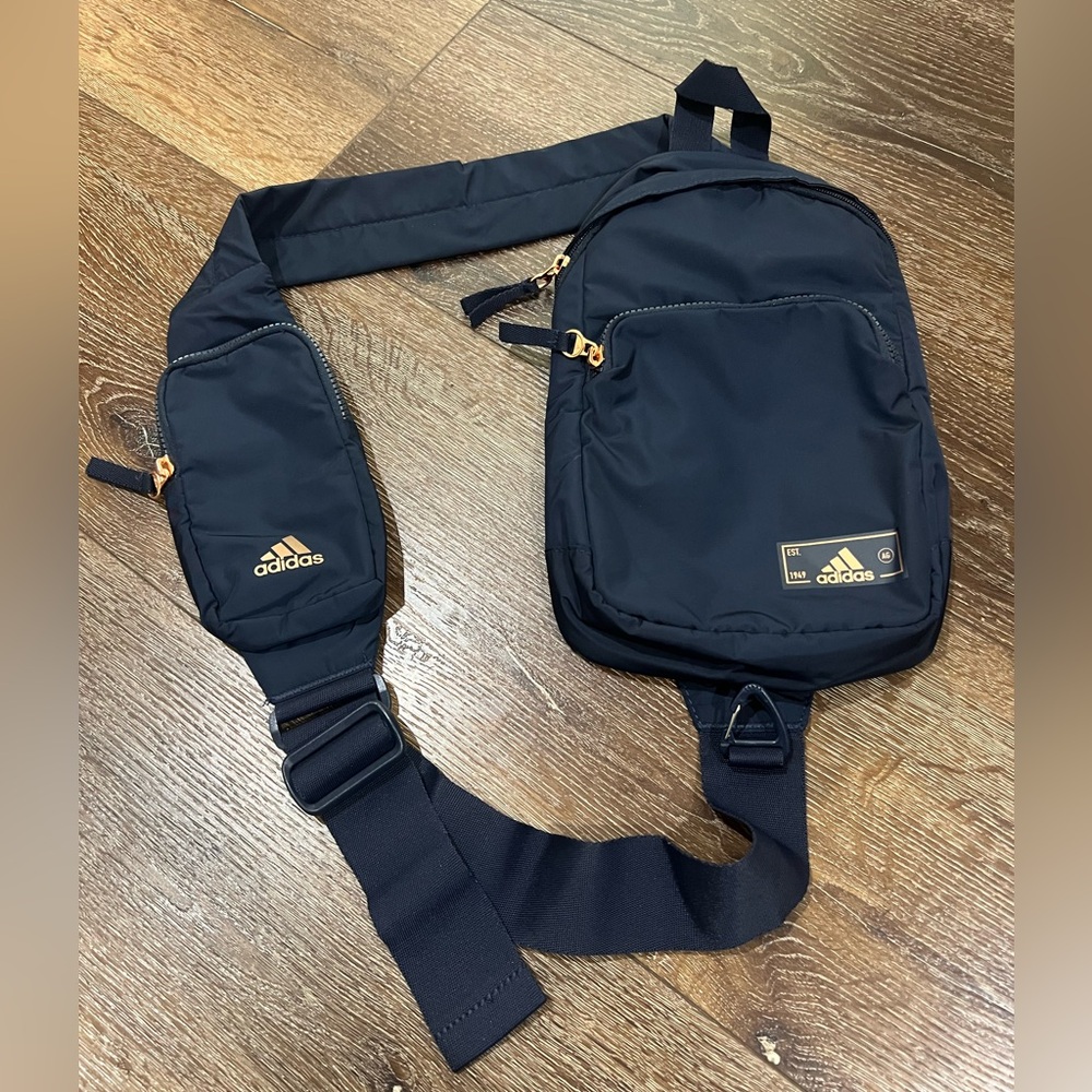 NWOT Adidas navy blue sling Bag